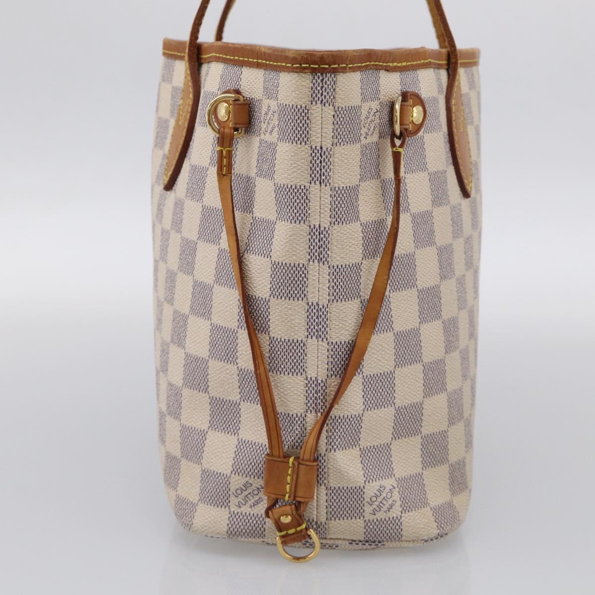 LOUIS VUITTON Damier Azur Neverfull PM Tote Bag N41362 LV Auth ep17018