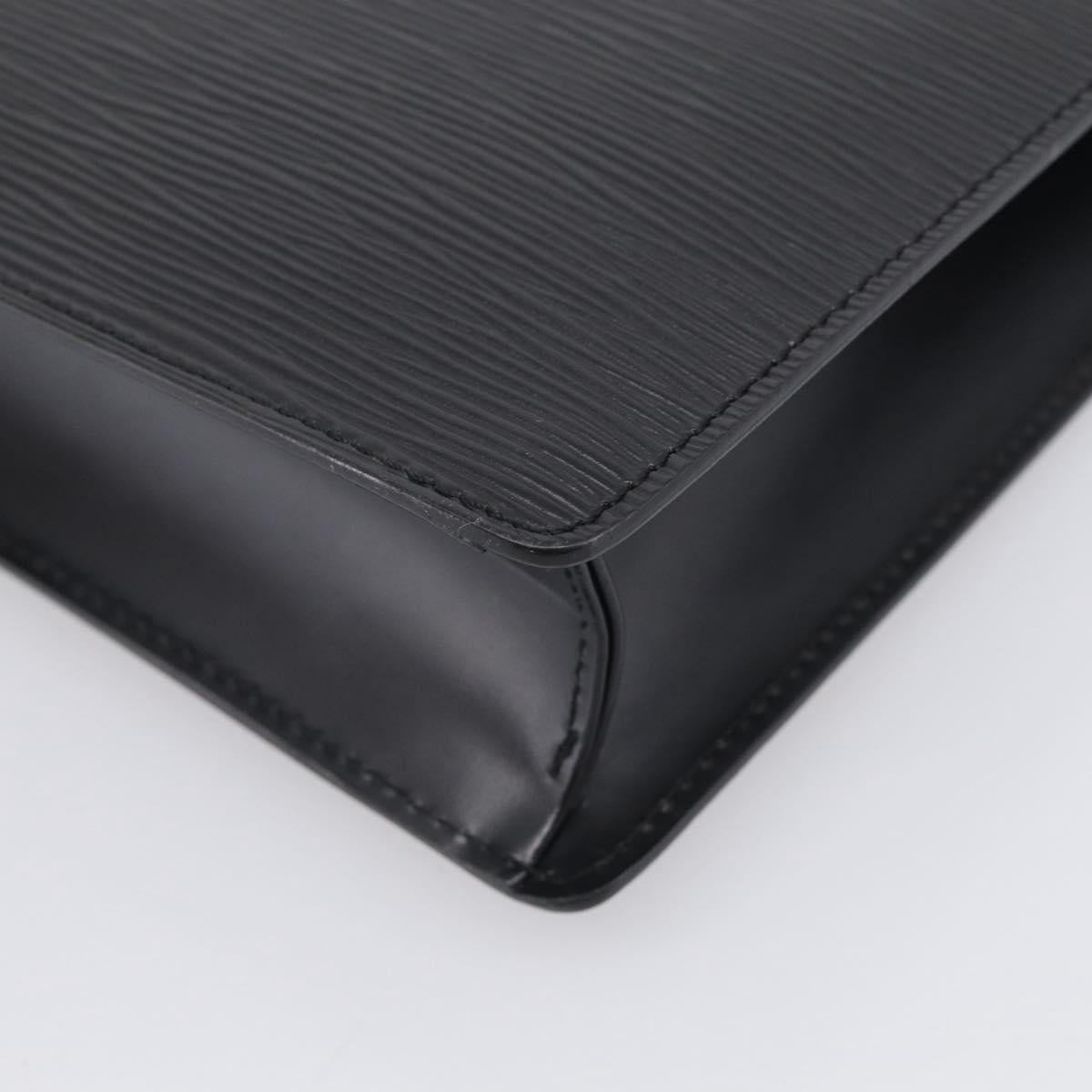 LOUIS VUITTON Epi Sellier Dragonne Clutch Bag Black M52612 LV Auth ep17023A