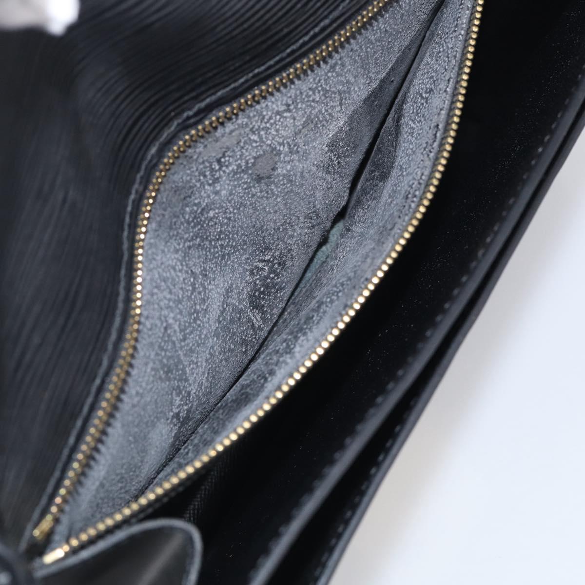 LOUIS VUITTON Epi Sellier Dragonne Clutch Bag Black M52612 LV Auth ep17023A
