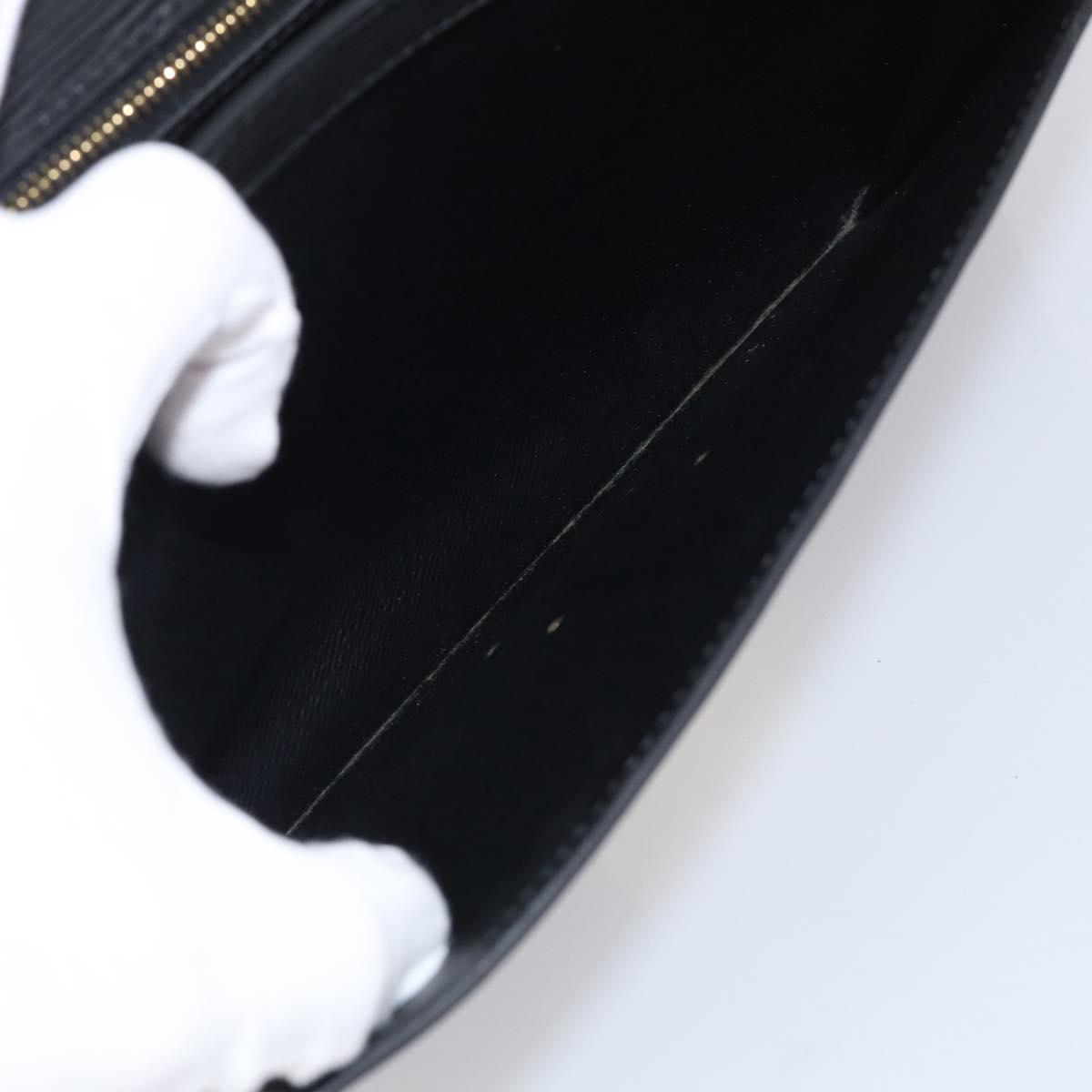 LOUIS VUITTON Epi Sellier Dragonne Clutch Bag Black M52612 LV Auth ep17023A