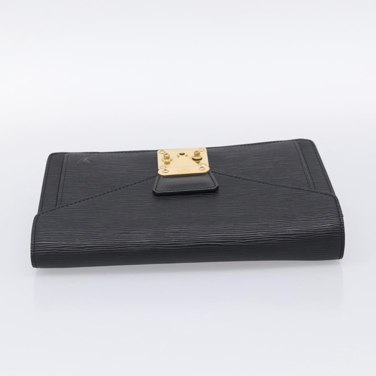 LOUIS VUITTON Epi Sellier Dragonne Clutch Bag Black M52612 LV Auth ep17023A