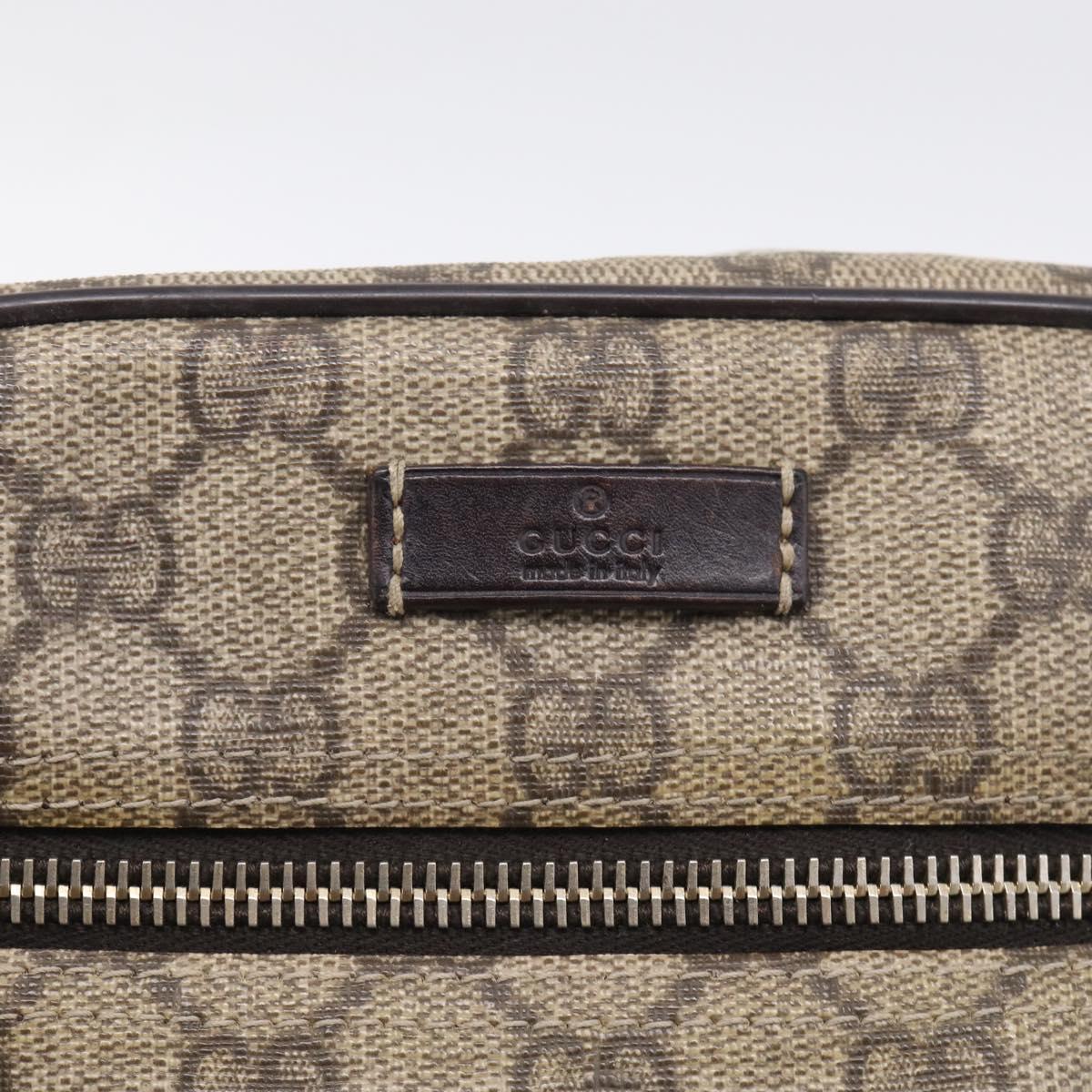 GUCCI GG Supreme Shoulder Bag PVC Beige Gold Tone 233268 Auth ep17025