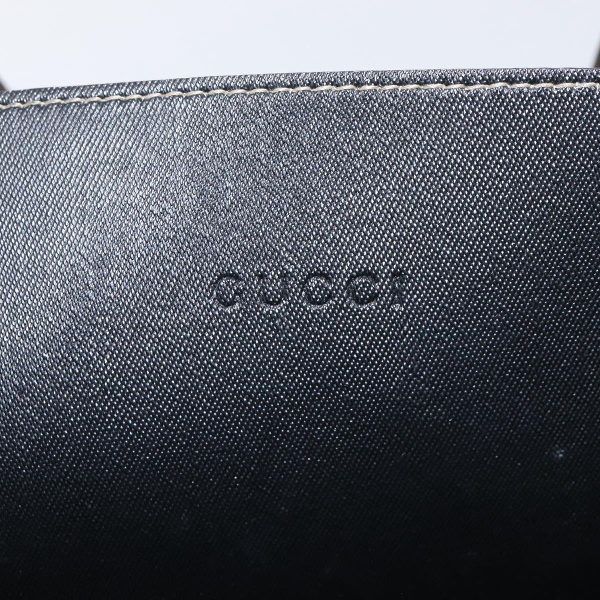 GUCCI GG Supreme Reversible Tote Bag PVC Beige Black 372613 Auth ep17026