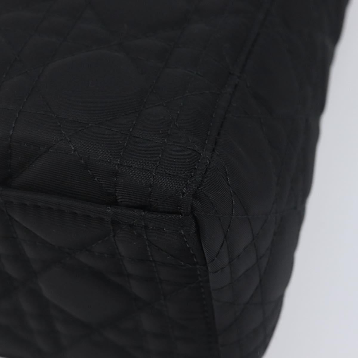 Christian Dior Lady Dior Canage Hand Bag Nylon Black Auth ep17029V