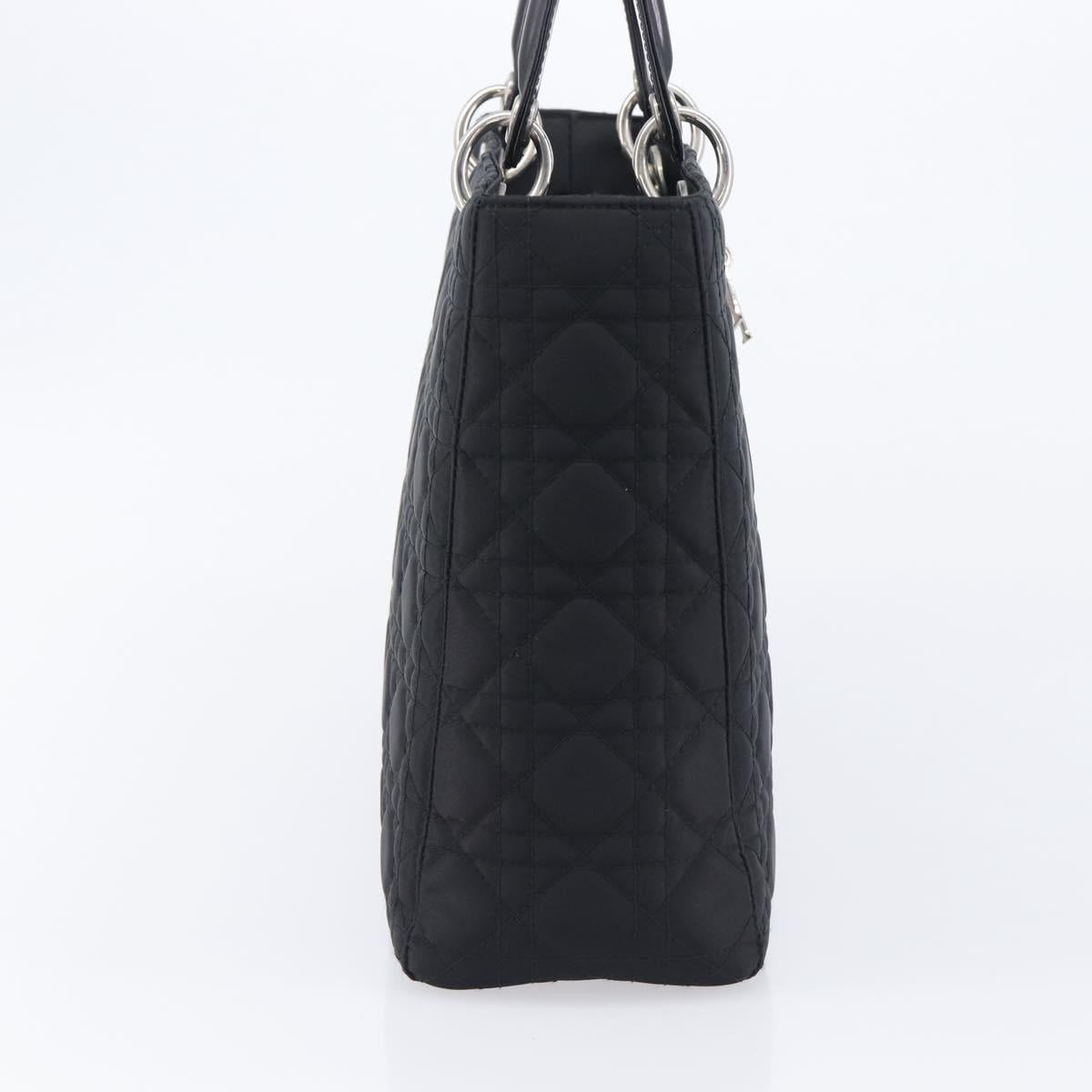Christian Dior Lady Dior Canage Hand Bag Nylon Black Auth ep17029V