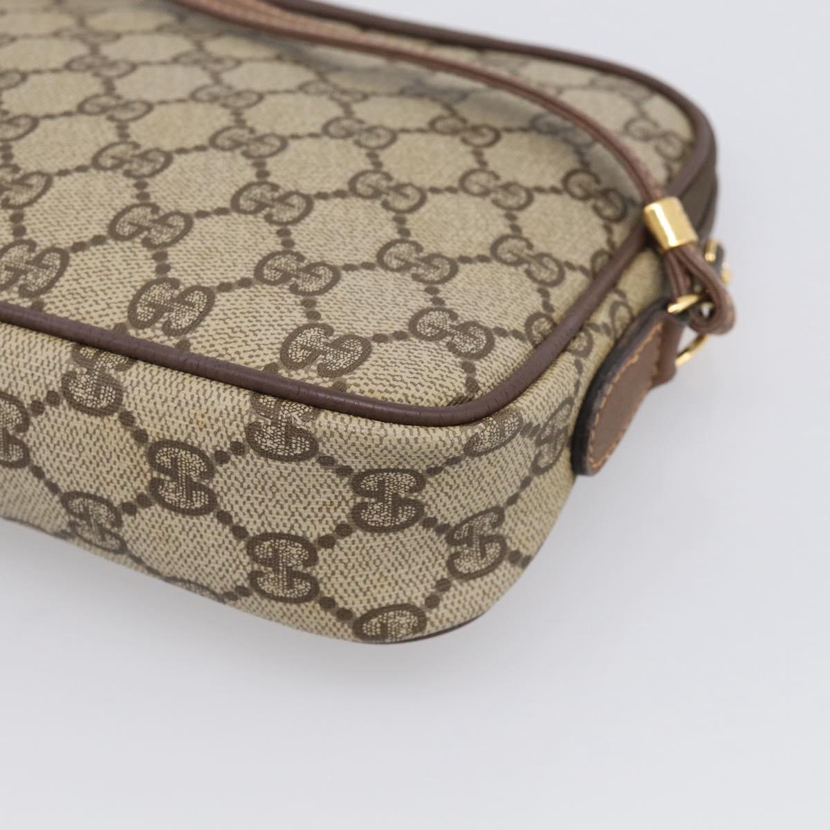 GUCCI GG Supreme Shoulder Bag PVC Beige Gold Tone 007 14 6428 Auth ep17030