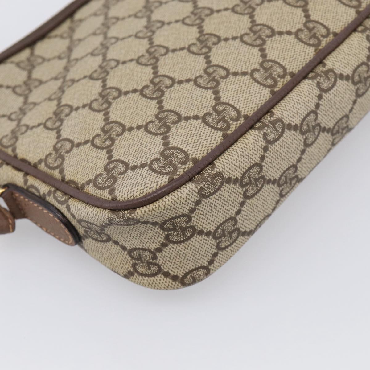 GUCCI GG Supreme Shoulder Bag PVC Beige Gold Tone 007 14 6428 Auth ep17030