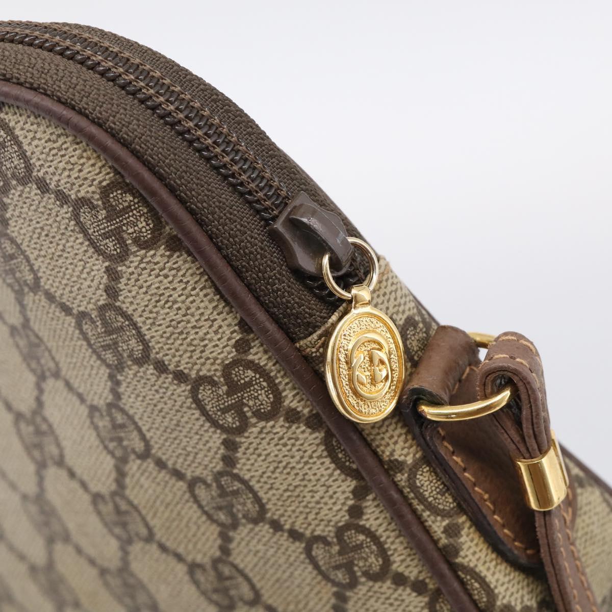 GUCCI GG Supreme Shoulder Bag PVC Beige Gold Tone 007 14 6428 Auth ep17030