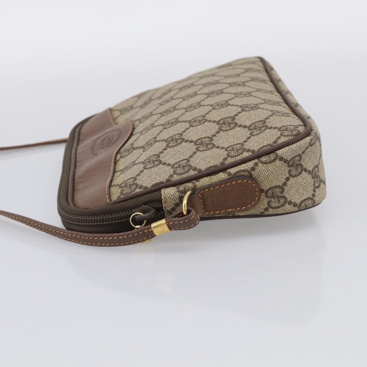 GUCCI GG Supreme Shoulder Bag PVC Beige Gold Tone 007 14 6428 Auth ep17030