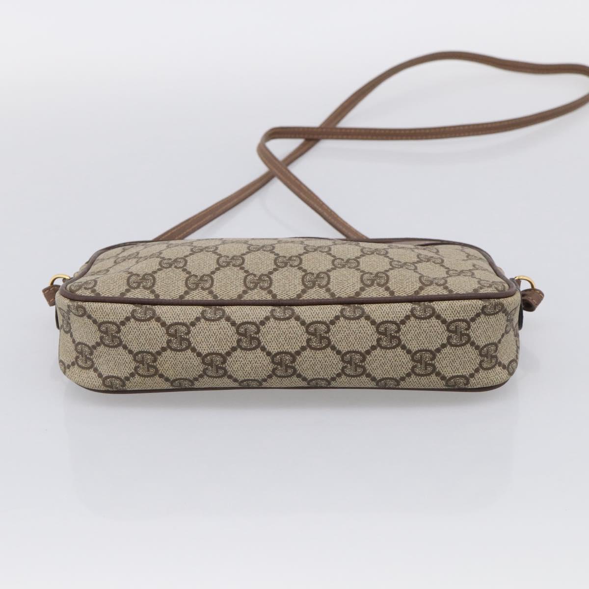 GUCCI GG Supreme Shoulder Bag PVC Beige Gold Tone 007 14 6428 Auth ep17030