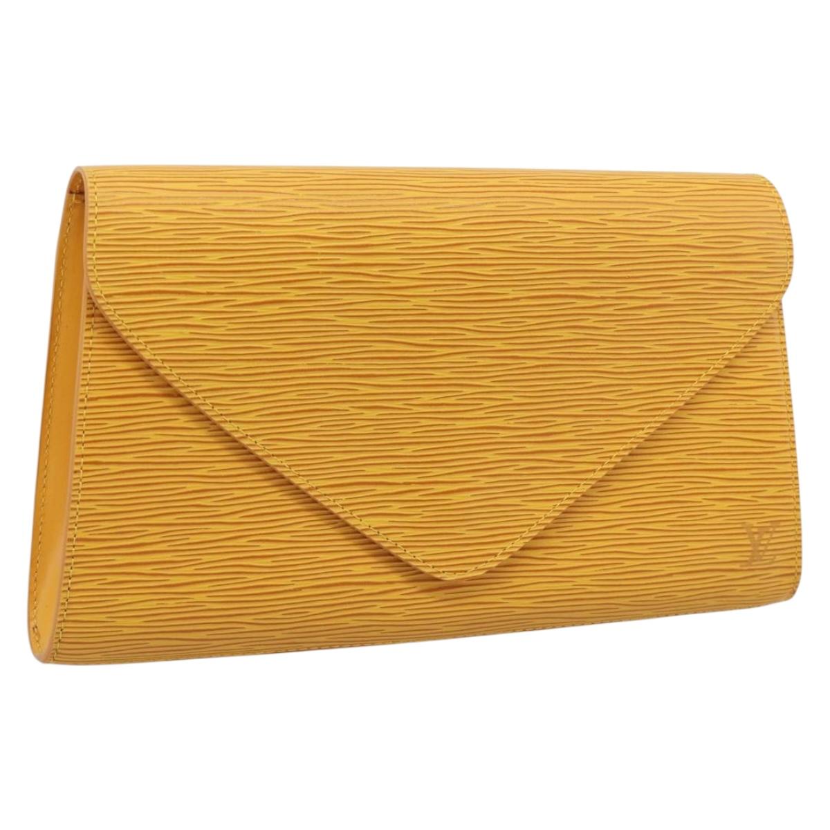 LOUIS VUITTON Epi Art Deco Clutch Bag Yellow M52639 LV Auth ep17031A
