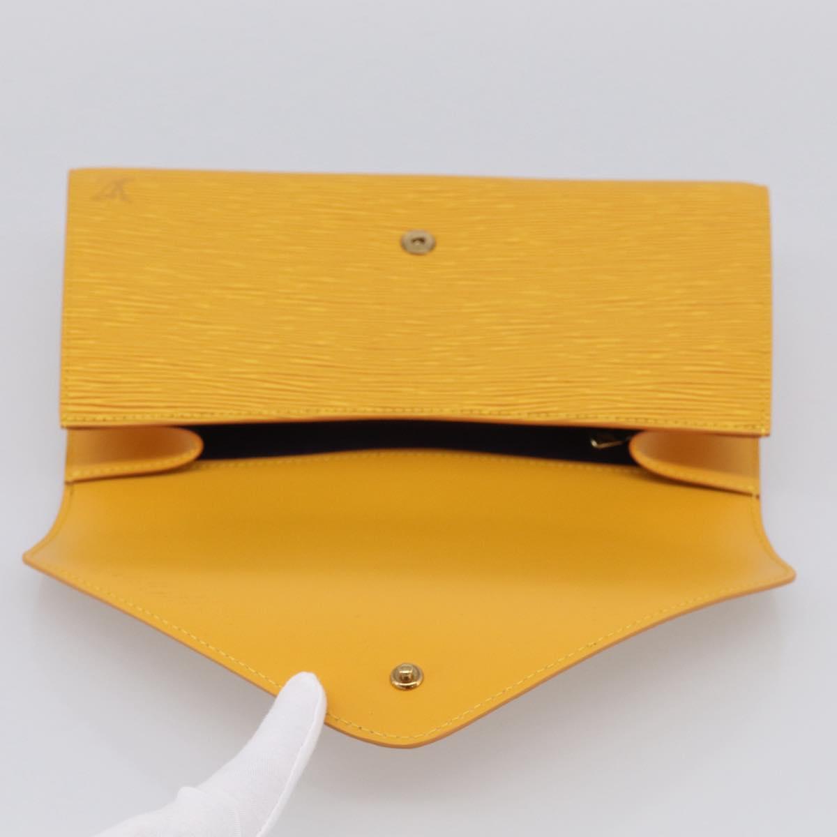 LOUIS VUITTON Epi Art Deco Clutch Bag Yellow M52639 LV Auth ep17031A