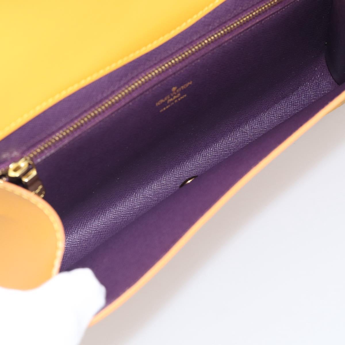 LOUIS VUITTON Epi Art Deco Clutch Bag Yellow M52639 LV Auth ep17031A
