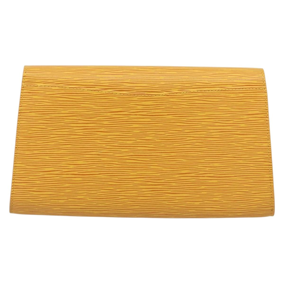 LOUIS VUITTON Epi Art Deco Clutch Bag Yellow M52639 LV Auth ep17031A