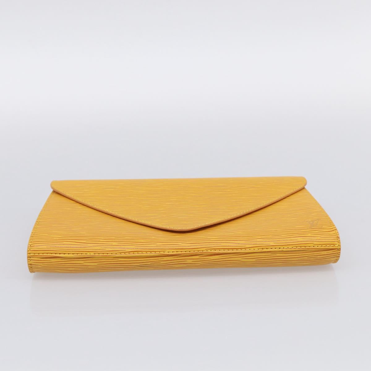 LOUIS VUITTON Epi Art Deco Clutch Bag Yellow M52639 LV Auth ep17031A