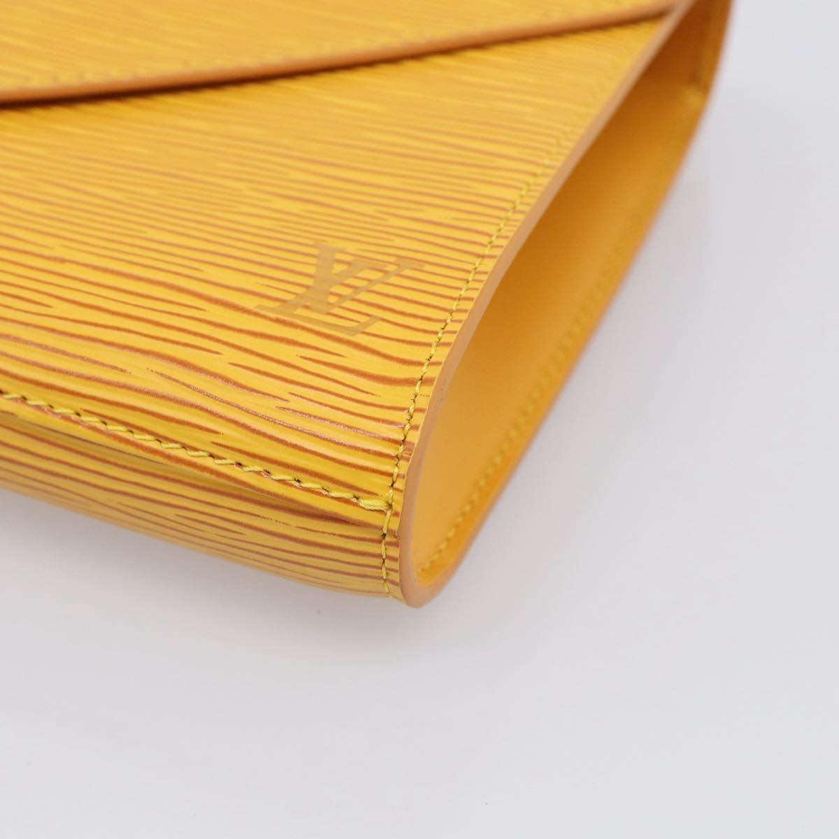 LOUIS VUITTON Epi Art Deco Clutch Bag Yellow M52639 LV Auth ep17031A