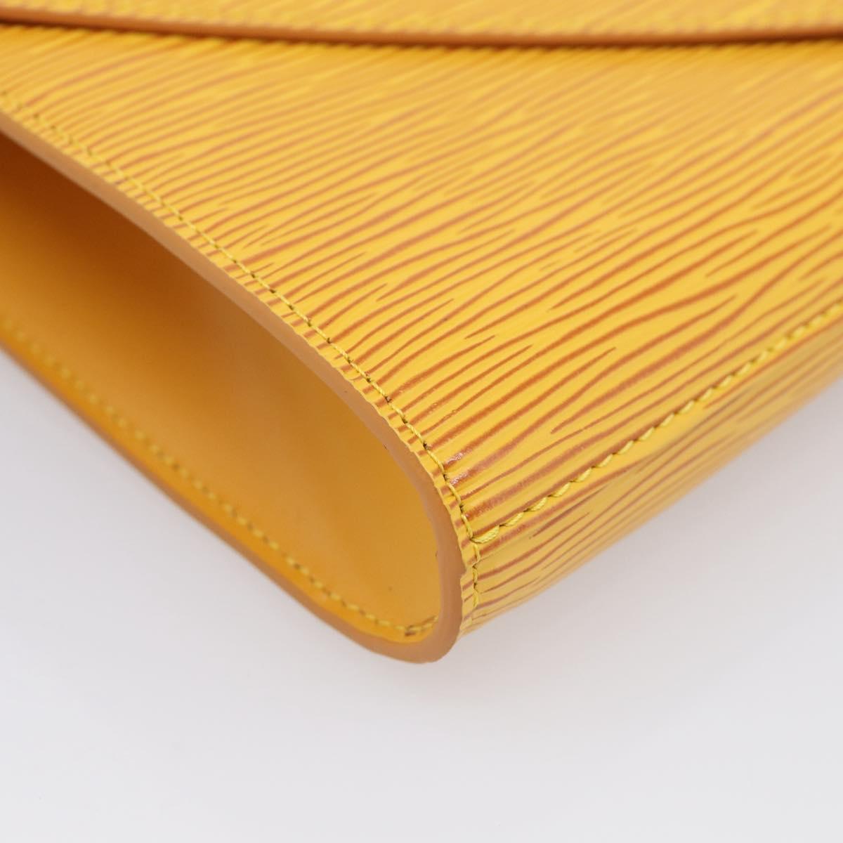 LOUIS VUITTON Epi Art Deco Clutch Bag Yellow M52639 LV Auth ep17031A