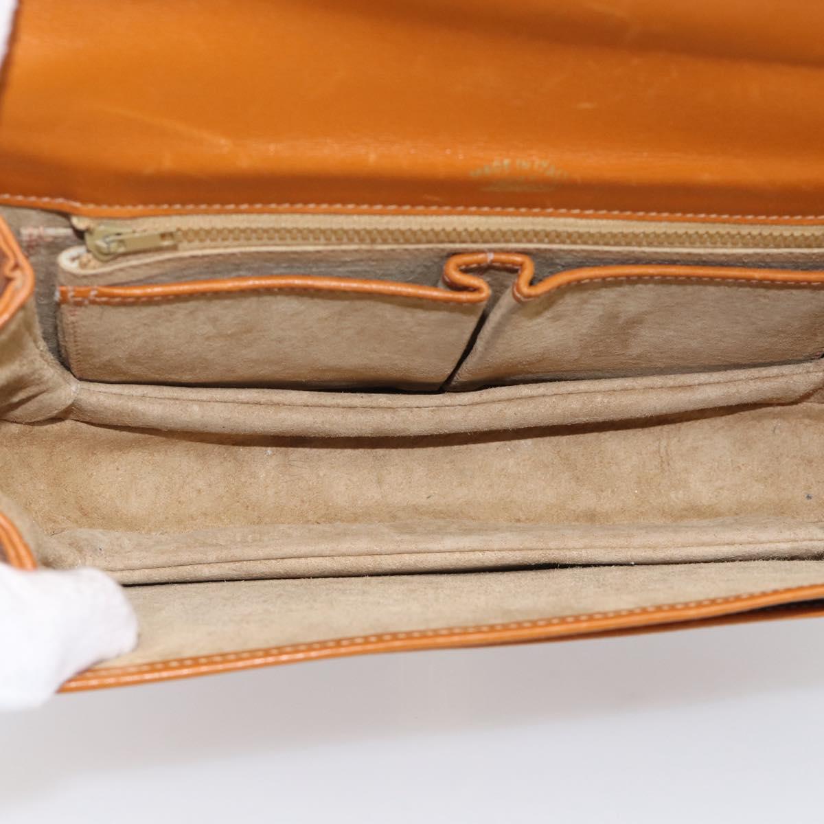 GUCCI Shoulder Bag Leather Brown Gold Tone Auth ep17032