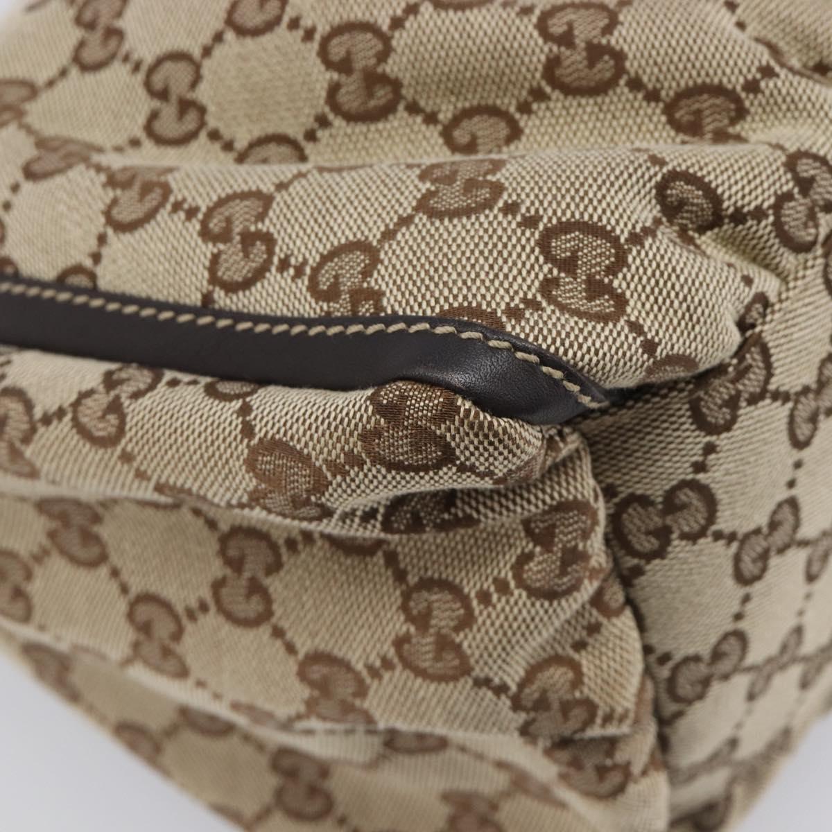 GUCCI GG Canvas Abbey Tote Bag Beige Gold Tone 189833 Auth ep17040A