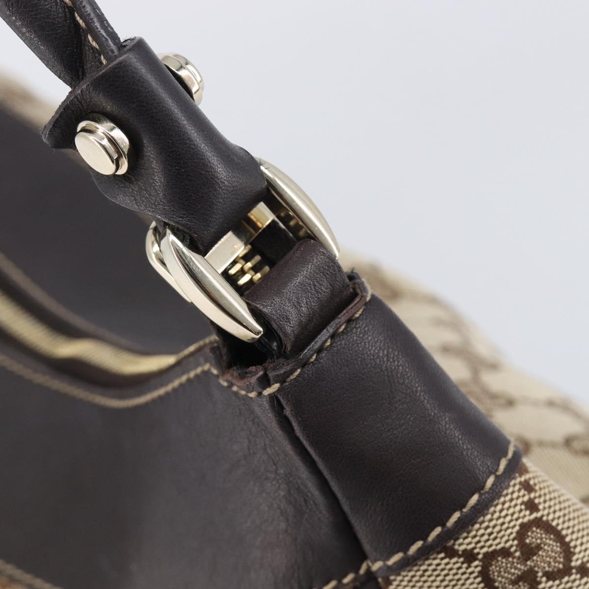 GUCCI GG Canvas Abbey Tote Bag Beige Gold Tone 189833 Auth ep17040A