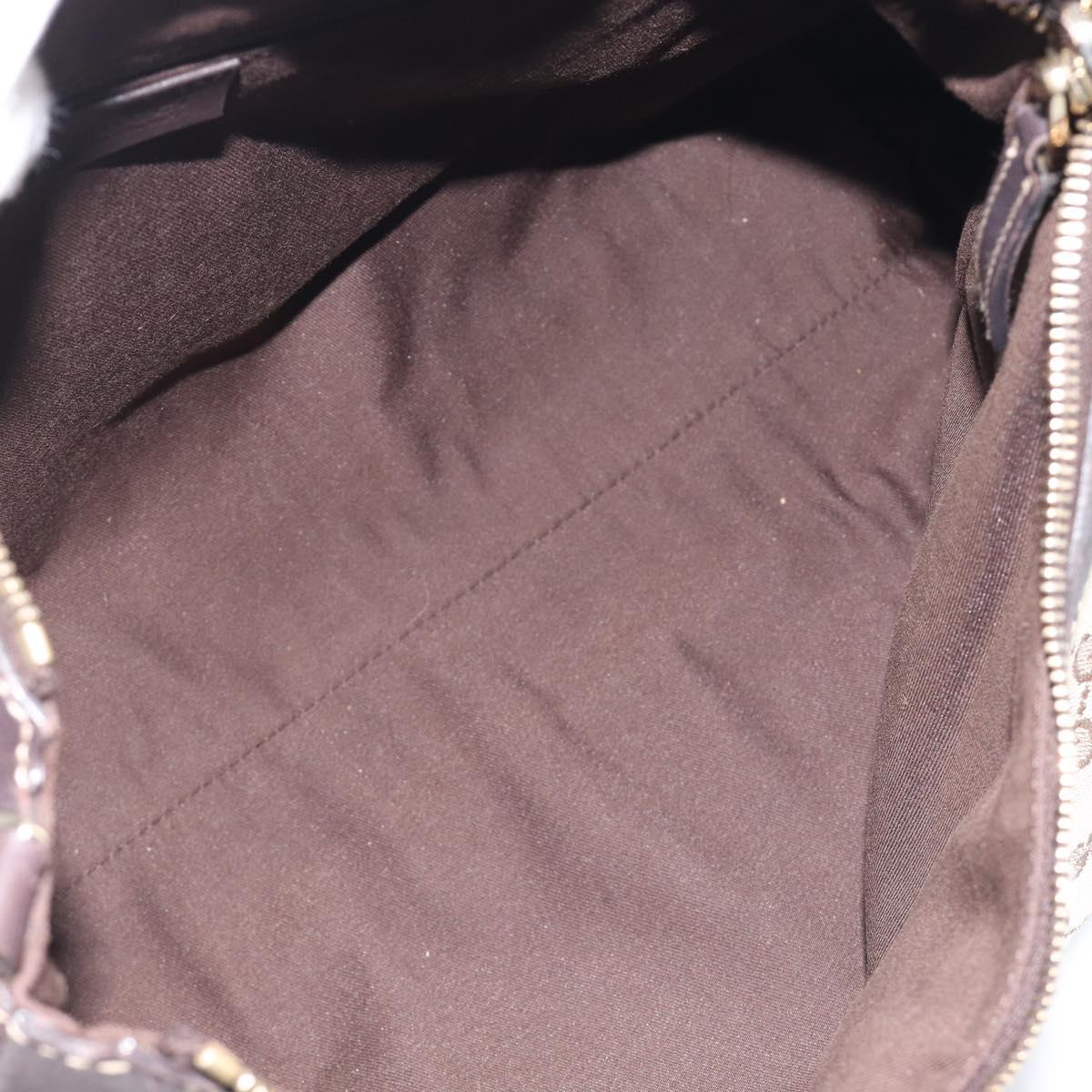 GUCCI GG Canvas Abbey Tote Bag Beige Gold Tone 189833 Auth ep17040A