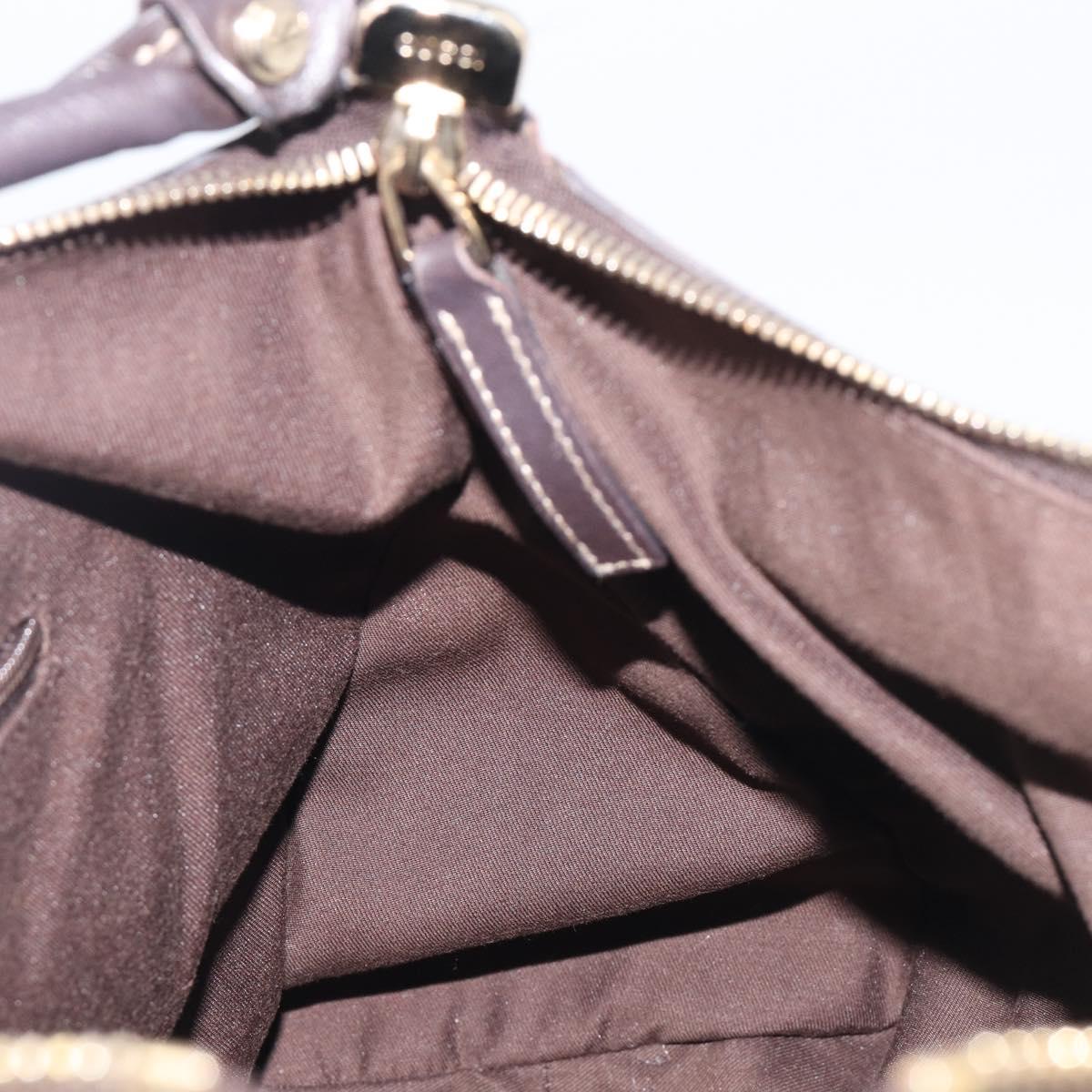 GUCCI GG Canvas Abbey Tote Bag Beige Gold Tone 189833 Auth ep17040A