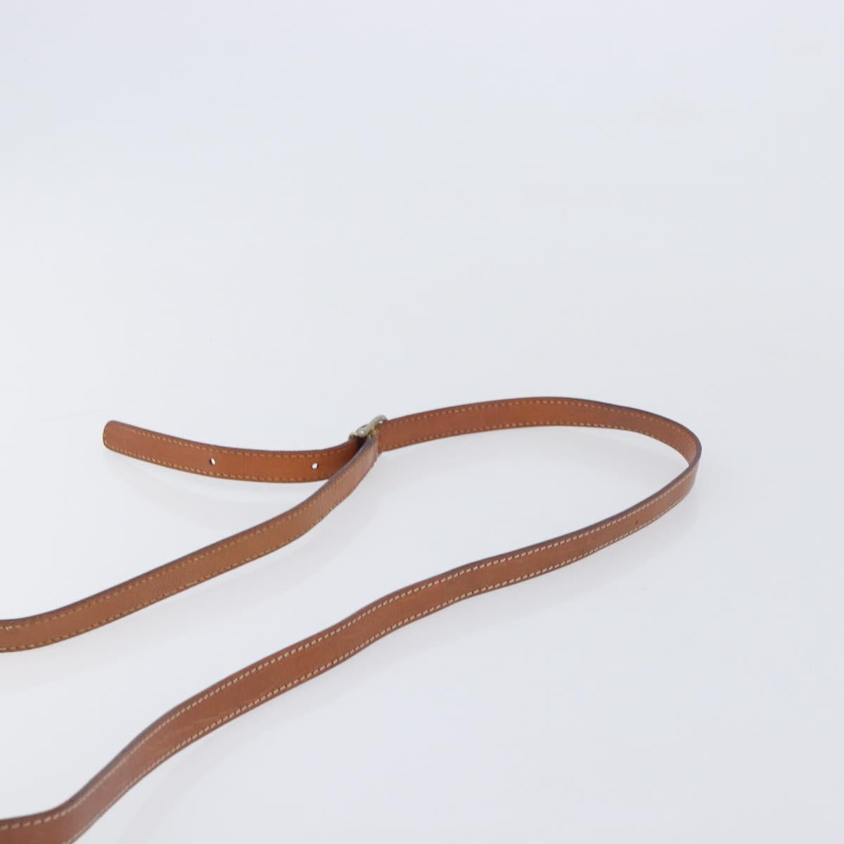 CELINE Macadam Shoulder Bag PVC Brown Gold Tone Auth ep17042