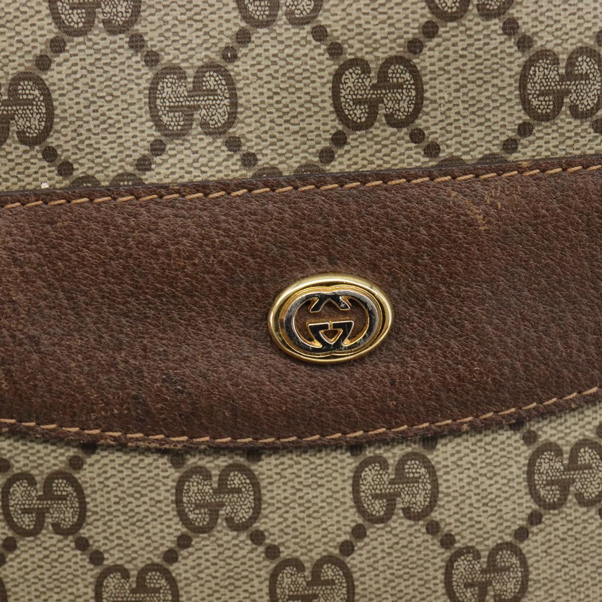 GUCCI GG Supreme Tote Bag PVC Beige Gold Tone 39 02 061 Auth ep17043