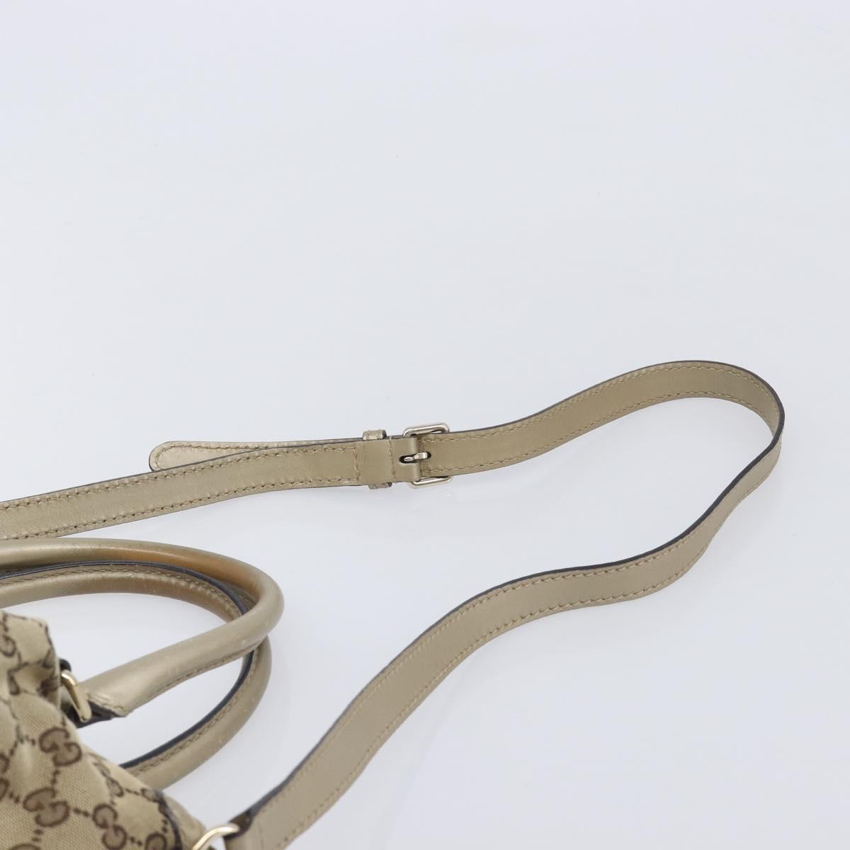 GUCCI GG Canvas Sukey Hand Bag 2way Beige Gold Tone 247902 Auth ep17045