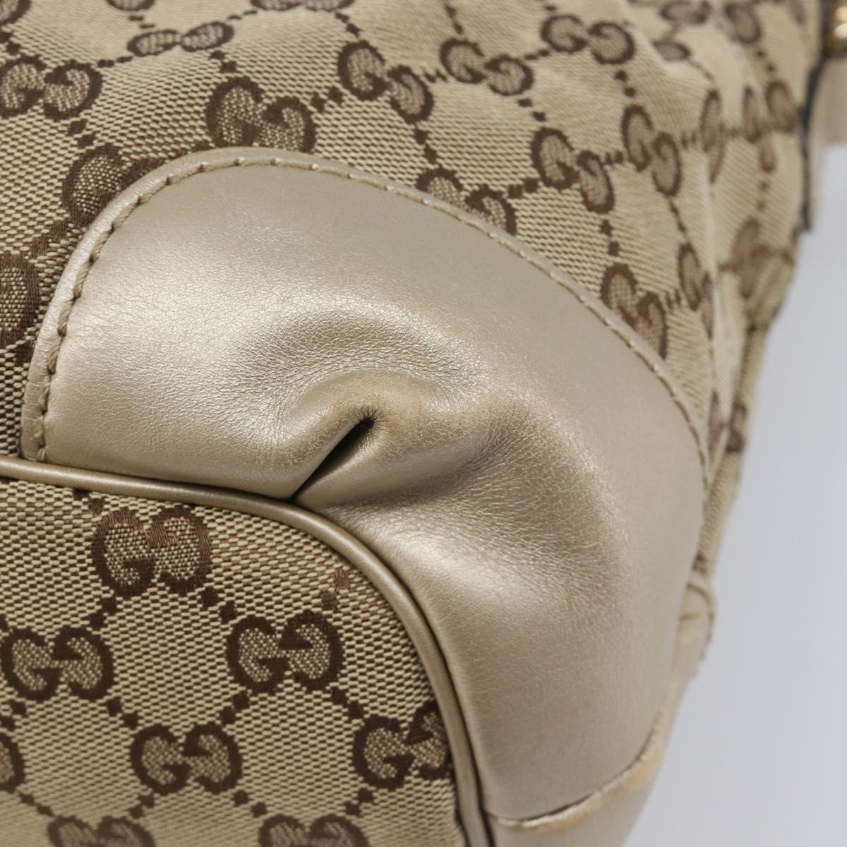 GUCCI GG Canvas Sukey Hand Bag 2way Beige Gold Tone 247902 Auth ep17045