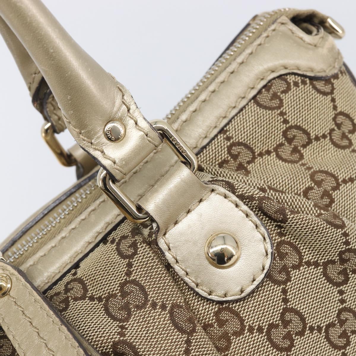 GUCCI GG Canvas Sukey Hand Bag 2way Beige Gold Tone 247902 Auth ep17045