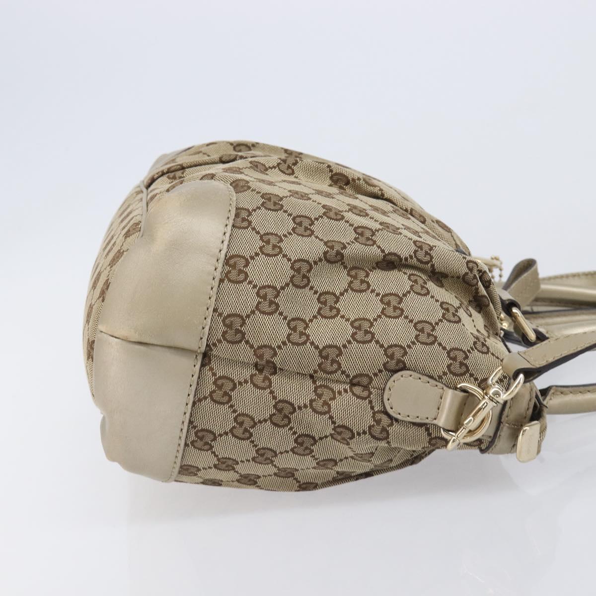 GUCCI GG Canvas Sukey Hand Bag 2way Beige Gold Tone 247902 Auth ep17045