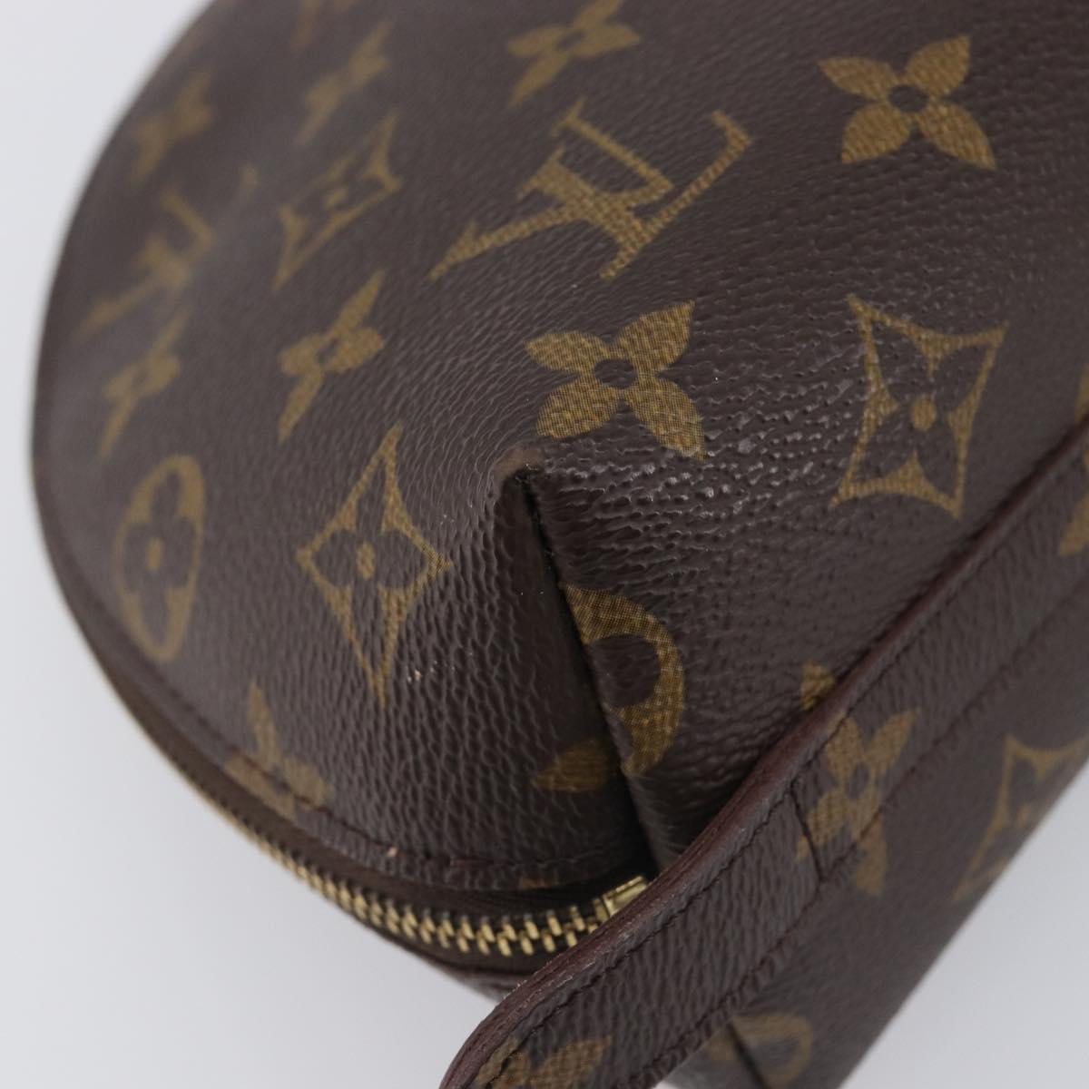 LOUIS VUITTON Monogram Trousse Demi Ronde Cosmetic Pouch M47520 LV Auth ep17047