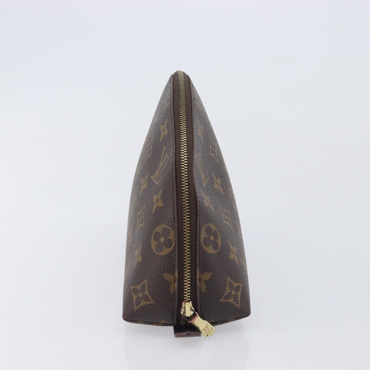 LOUIS VUITTON Monogram Trousse Demi Ronde Cosmetic Pouch M47520 LV Auth ep17047