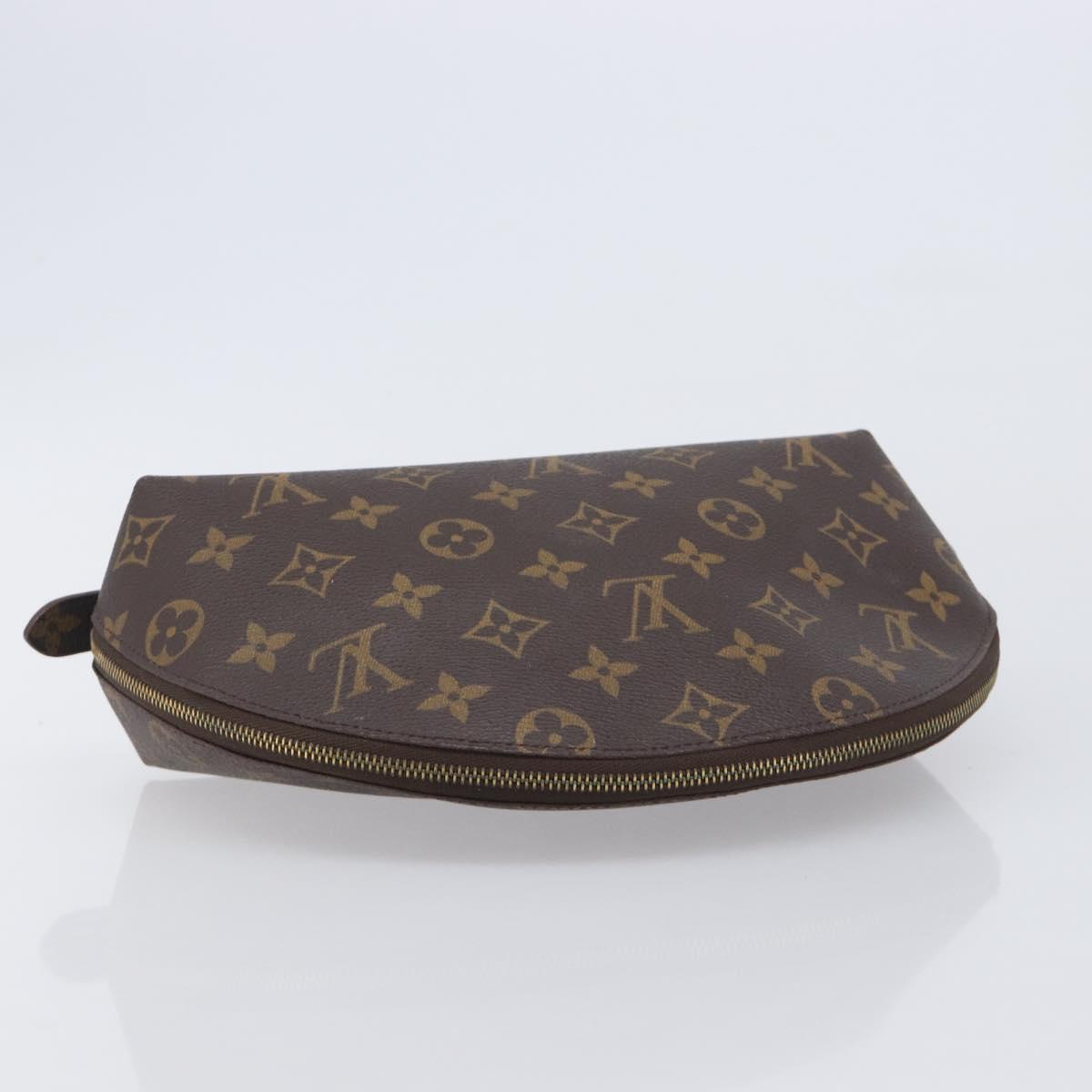 LOUIS VUITTON Monogram Trousse Demi Ronde Cosmetic Pouch M47520 LV Auth ep17047