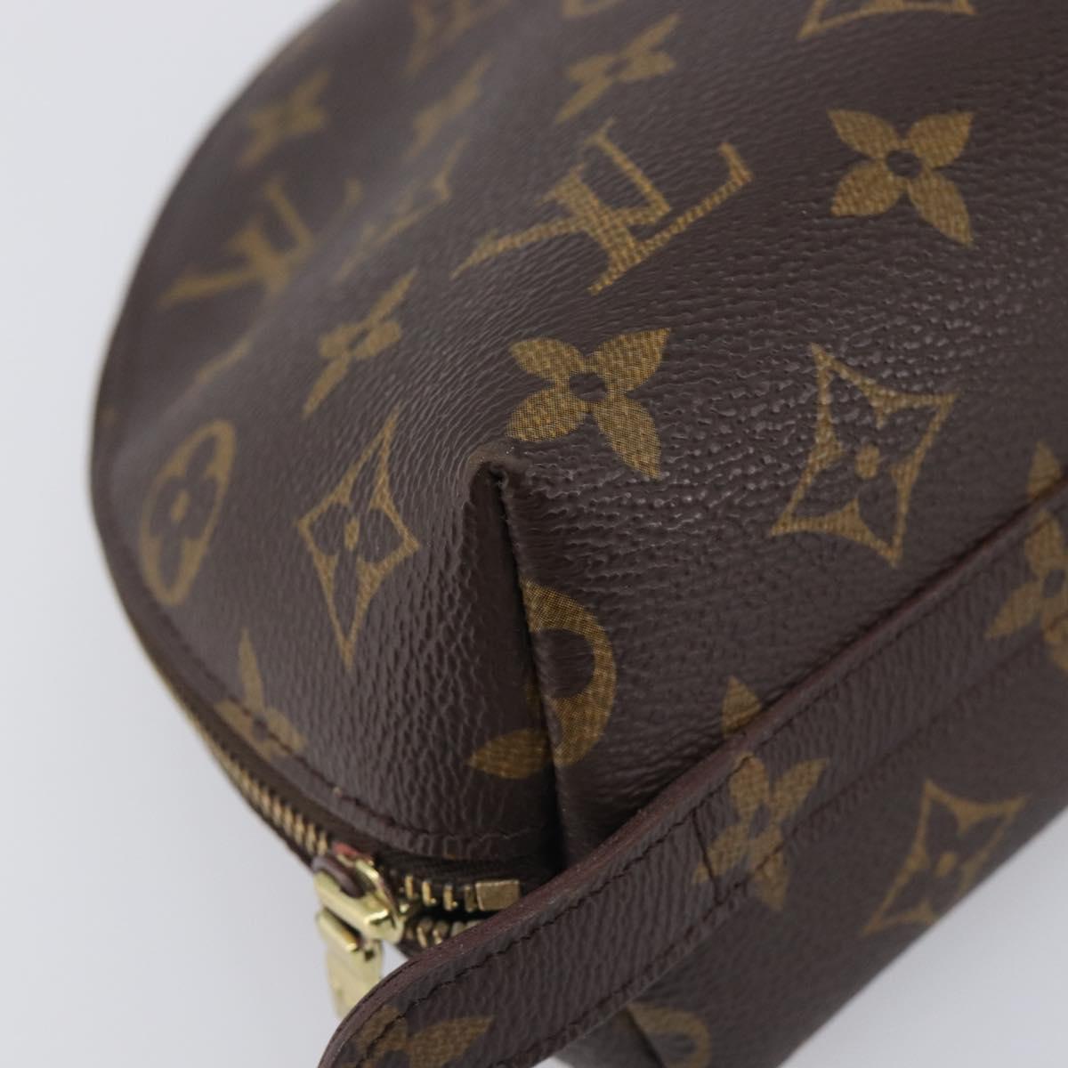 LOUIS VUITTON Monogram Trousse Demi Ronde Cosmetic Pouch M47520 LV Auth ep17047