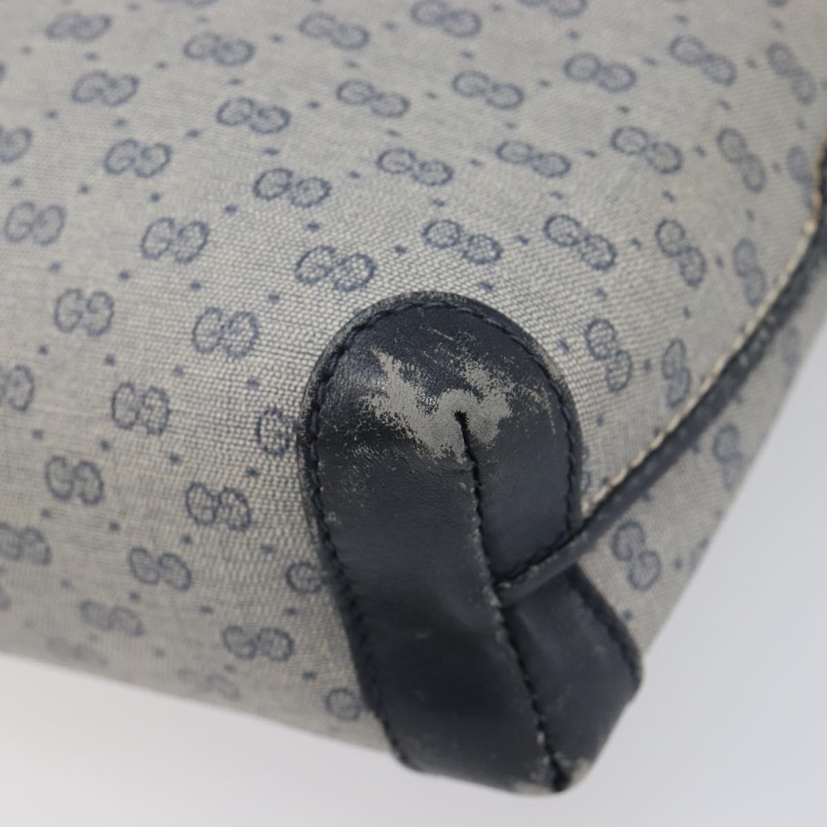 GUCCI Micro GG Shoulder Bag PVC Navy Gold Tone 007 115 0093 Auth ep17052
