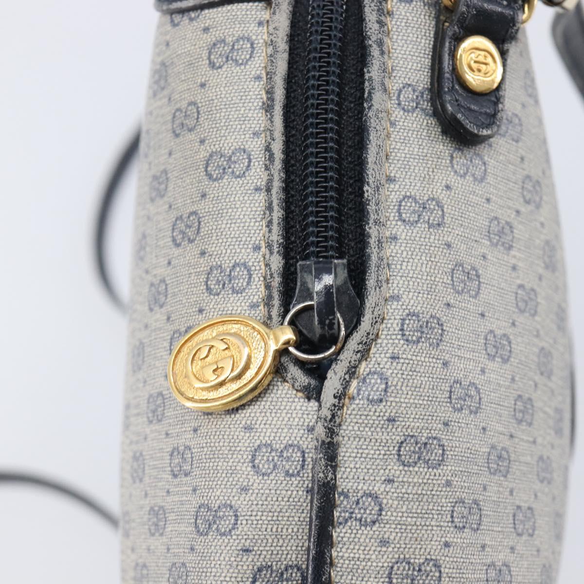 GUCCI Micro GG Shoulder Bag PVC Navy Gold Tone 007 115 0093 Auth ep17052