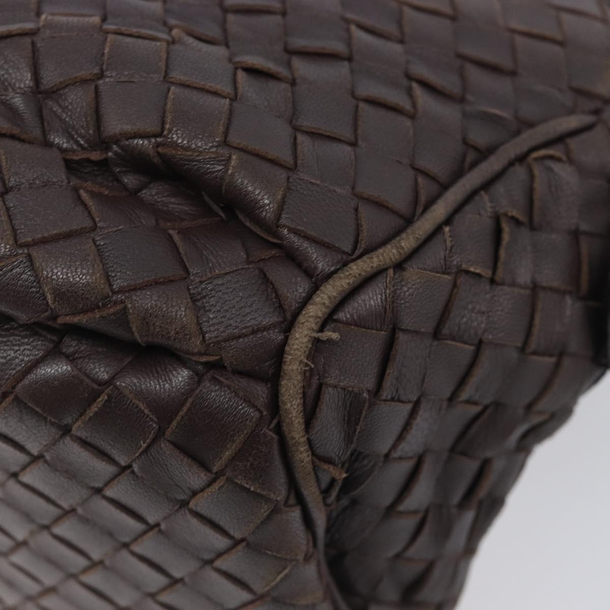 Bottega Veneta INTRECCIATO Shoulder Bag Leather Brown Gold 192661 Auth ep17057