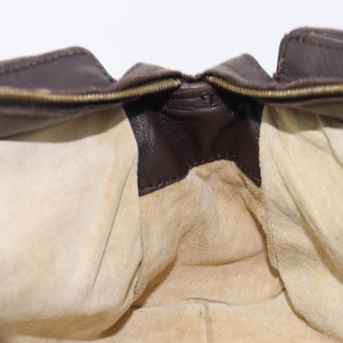 Bottega Veneta INTRECCIATO Shoulder Bag Leather Brown Gold 192661 Auth ep17057