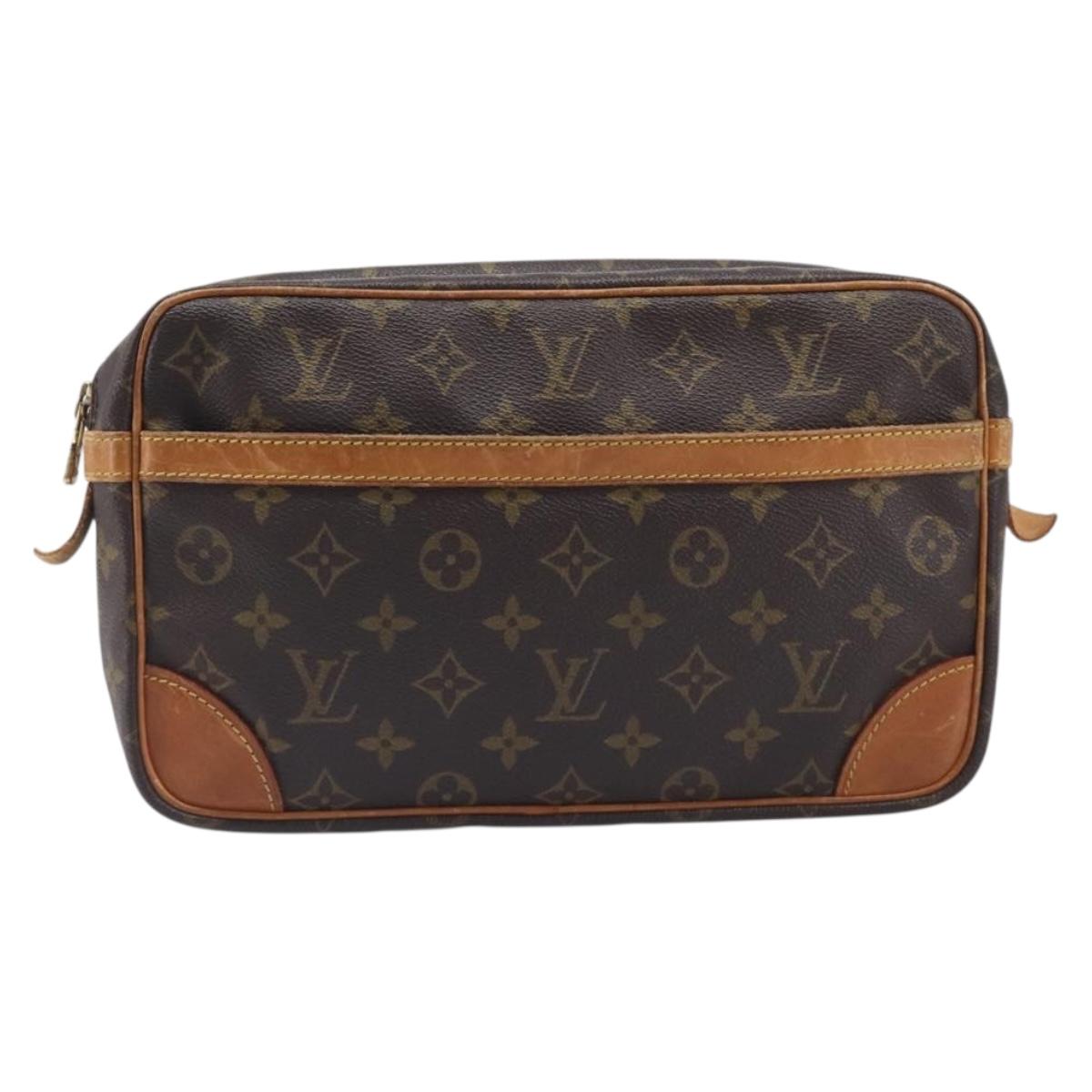 LOUIS VUITTON Monogram Compiegne 28 Clutch Bag M51845 LV Auth ep17072