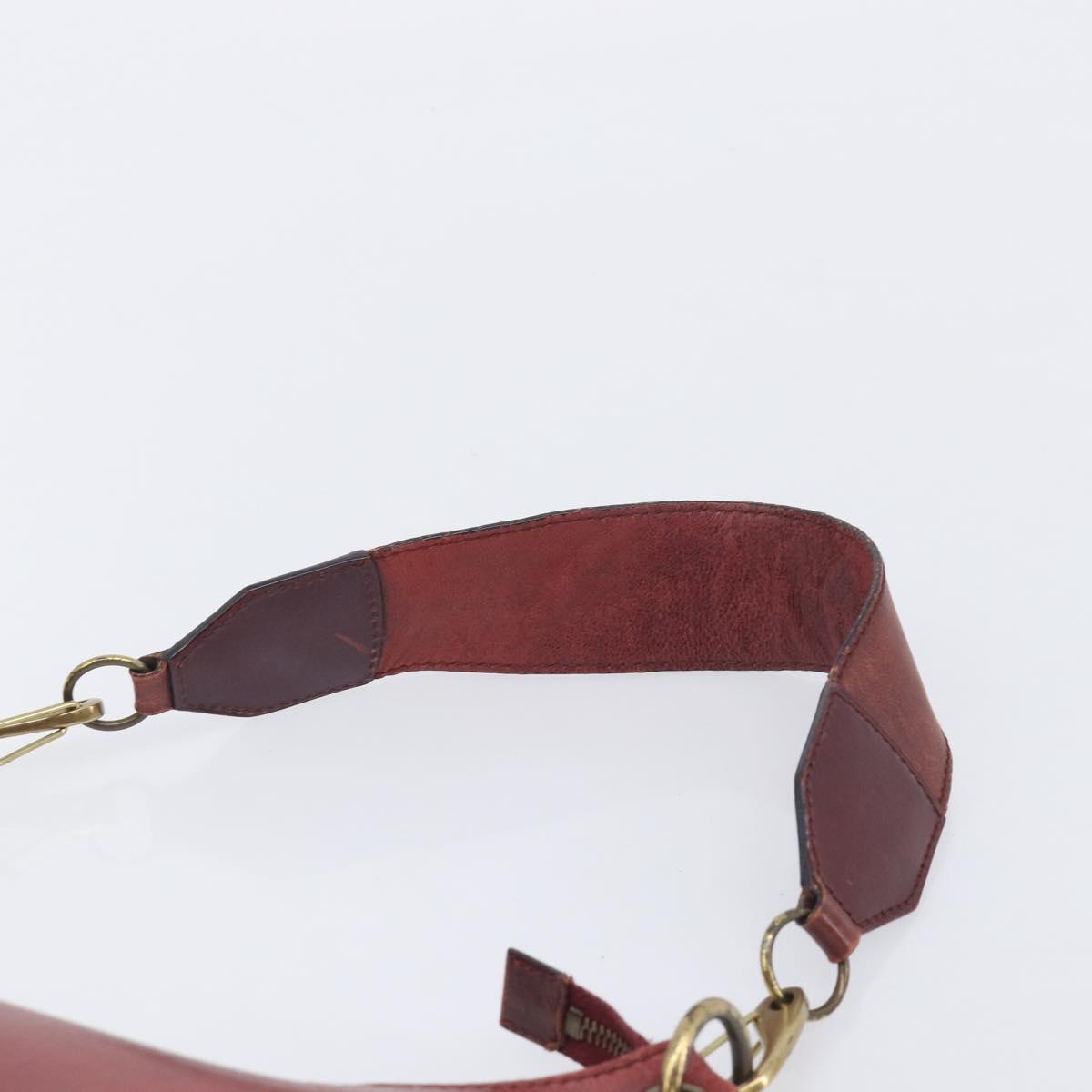 GUCCI Hand Bag Leather Red Gold Tone 106663 Auth ep17080