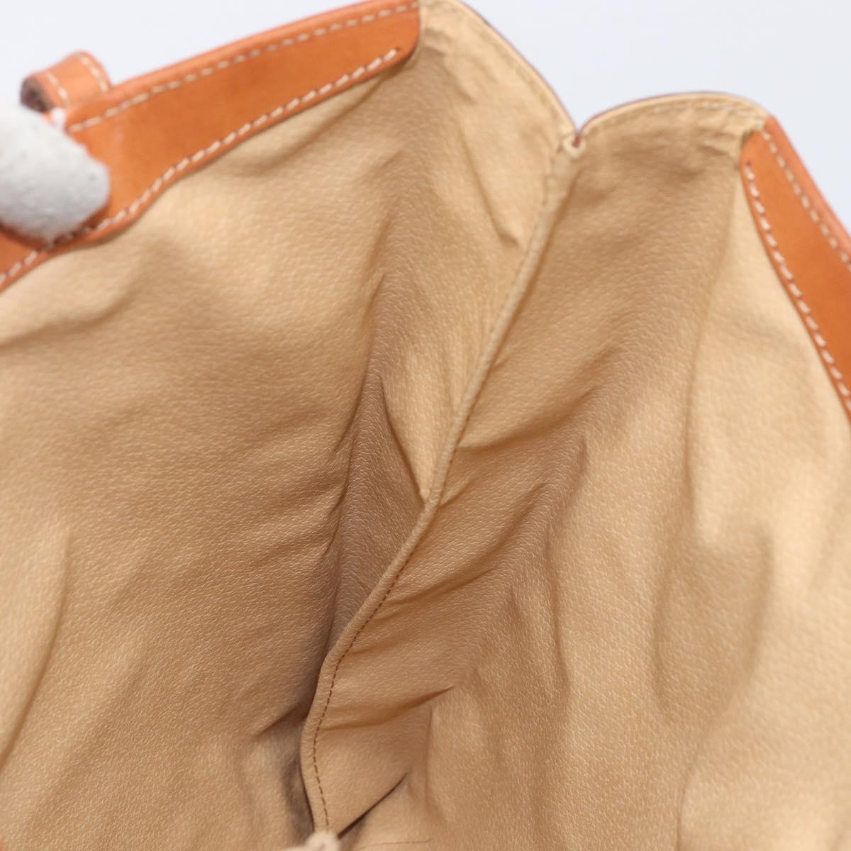 CELINE Macadam Tote Bag PVC Beige Auth ep17085