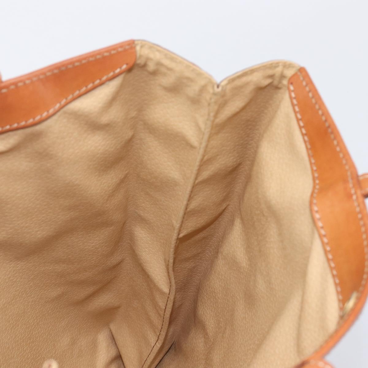 CELINE Macadam Tote Bag PVC Beige Auth ep17085