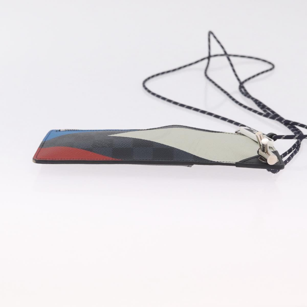LOUIS VUITTON Damier Cobalt America's Cup Pochette Phone N41630 LV Auth ep17089A