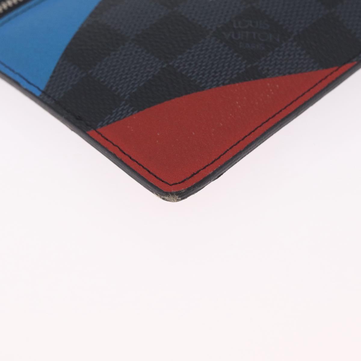 LOUIS VUITTON Damier Cobalt America's Cup Pochette Phone N41630 LV Auth ep17089A