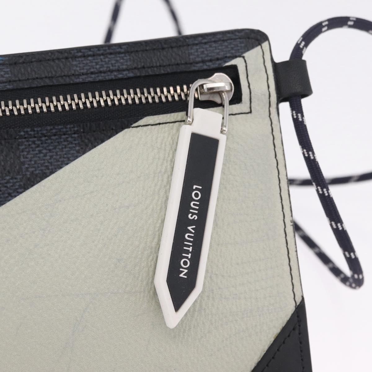 LOUIS VUITTON Damier Cobalt America's Cup Pochette Phone N41630 LV Auth ep17089A