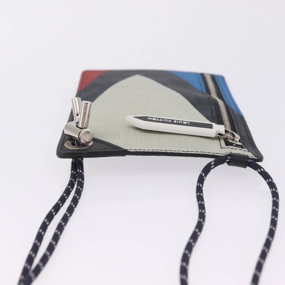 LOUIS VUITTON Damier Cobalt America's Cup Pochette Phone N41630 LV Auth ep17089A