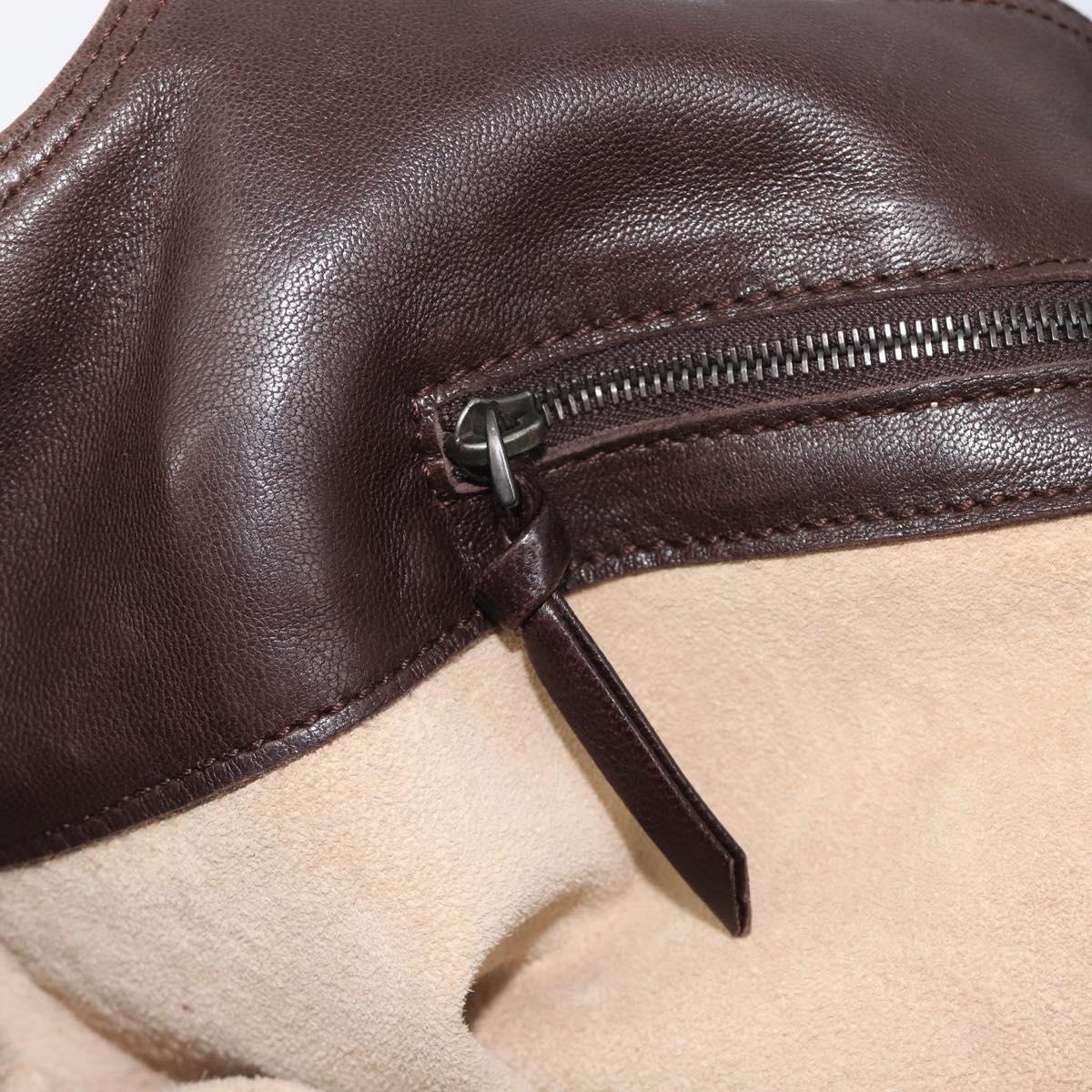 Bottega Veneta INTRECCIATO Hand Bag Leather Brown 131673 Auth ep17096