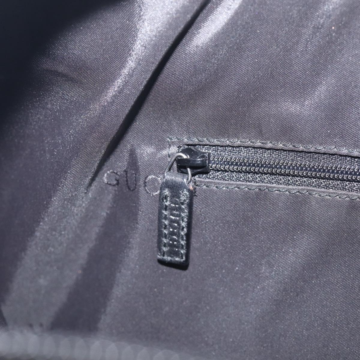 GUCCI Bamboo Tote Bag Leather Black Silver 000 0833 2853 Auth ep17106